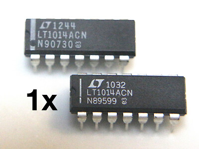 1x LT1014 - Hochwertiger Quad Audio OP-AMP, P-DIP14, ANALOGE GERÄTE