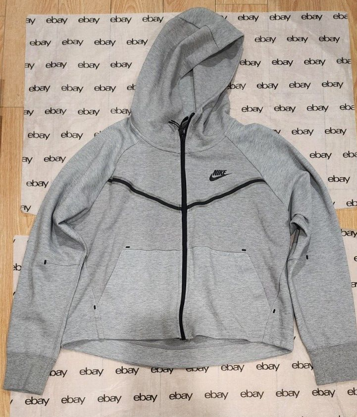 Nike Sportswear Tech Fleece Windrunner Full Zip Hoodie Dark Grey  Heather/Black