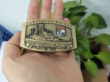 D183 Zerst&ouml;rer BAYERN - G&uuml;rtelschnalle massiv - German Navy