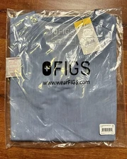 Figs Scrub Top Womens XS Denim Blue Casma Shirt Three Pocket Nursing Rare Color