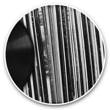 2 x Vinyl Stickers 15cm (bw) - Vinyl Music Records Retro Vintage DJ  #43733