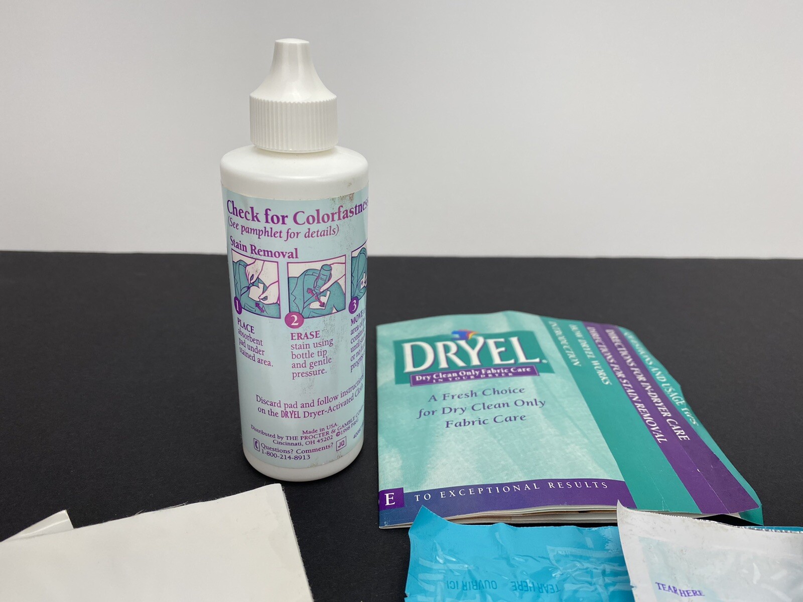 Dryel At Home Dry Cleaning Kit Stain Remover & 2 Pads 4 Dryer Activated Cloths