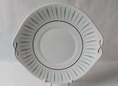 Caprice by Queen Anne Bone China Kuchenteller Top Zustand 25 cm x 23 cm 60er Jahre
