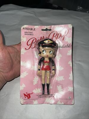 Betty Boop Motorcycle Biker Bendable Action Figure Doll NIP 1994 NJCroce