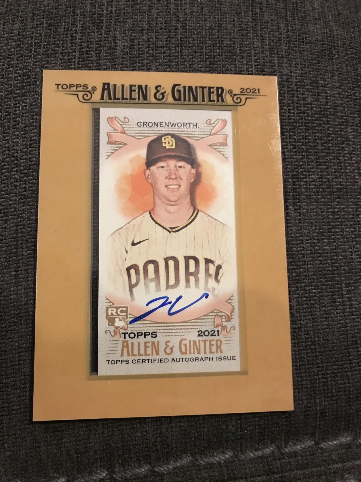 2021 Allen & Ginter Mini Framed Autograph Jake Cronenworth San Diego Padres