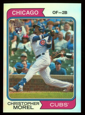 2023 Topps Heritage #110 Christopher Morel RC CHROME REFRACTOR /574 Chicago Cubs