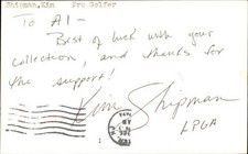 Kim Shipman Signed 3x5 Index Card Cut Golf PGA Tour Autograph Den
