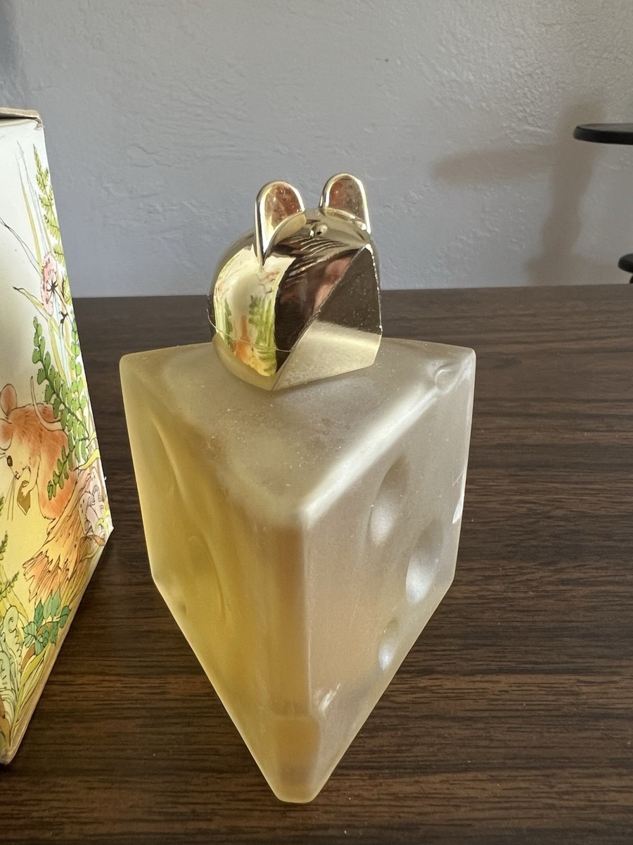 Vintage Avon Swiss Mouse Cologne Bottle Field Flowers 3 oz w Box
