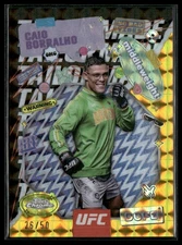 2025 Topps Chrome UFC #TRM-1 Caio Borralho Tailor Made Gold Geometric #/50 SP