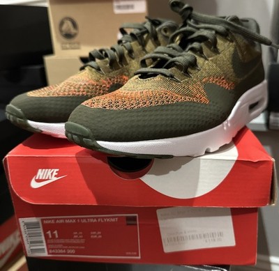 Size 11 - Nike Air Max 1 Ultra Flyknit Cargo Khaki 2016