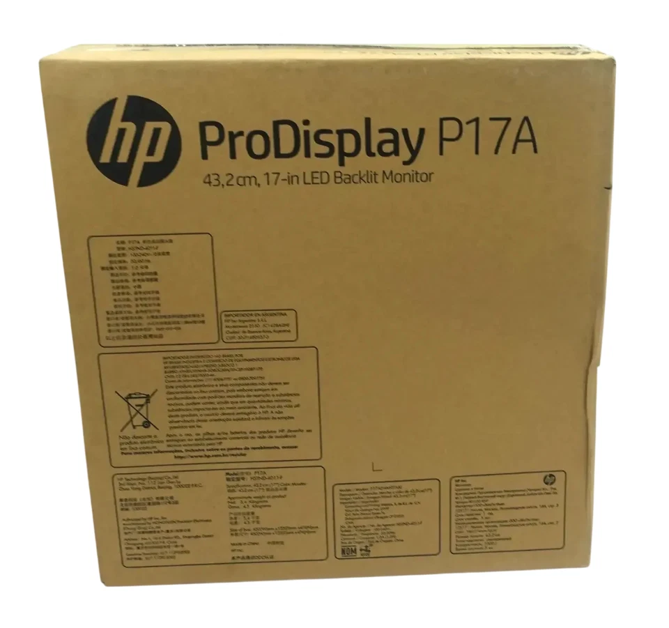 HP ProDisplay P17A 17-inch LED Backlit Monitor - Image 3 of 4