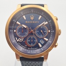 Maserati R8871134003 V8 Wristwatch Chronograph 82258 8871134003 Navy Gold