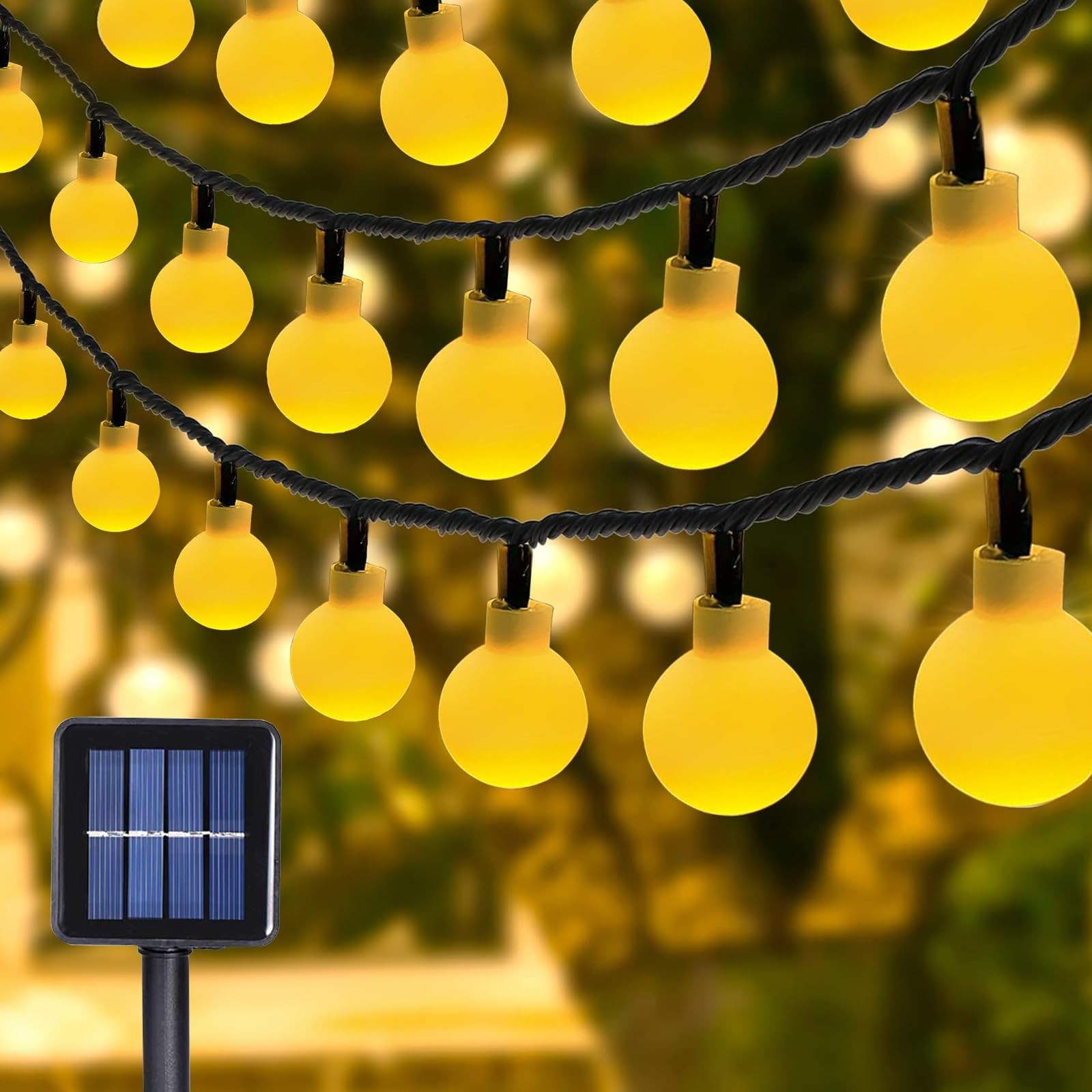 Guirlande Lumineuse Solaire LED 12M Extérieur Éclairage Jardin Étanche