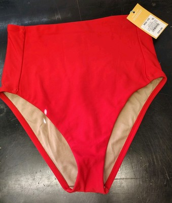 #ad #ad Kona Sol Women#x27;s Extra High Waist Tummy Control Bikini Bottom Red Size Medium $16.00