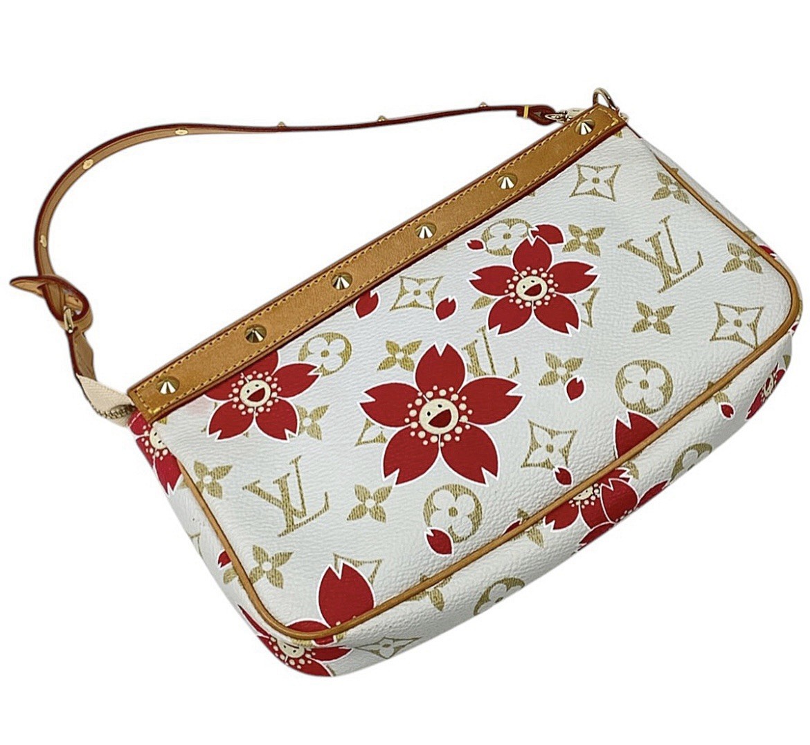 Louis Vuitton Takashi Murakami Cherry Blossom Cher Beige Red