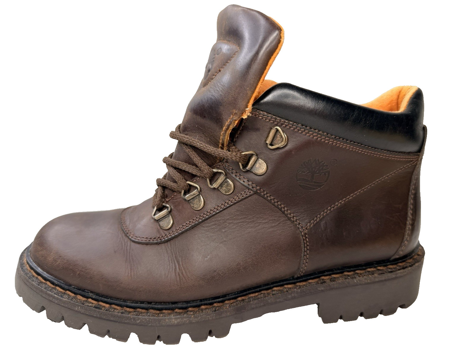 Timberland Hiking Boots Women Size 8 Leather Brown Outdoor Work Lace Up Grunge-image