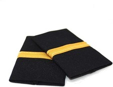 Pilot Epaulets - Black and Gold 1 stripe