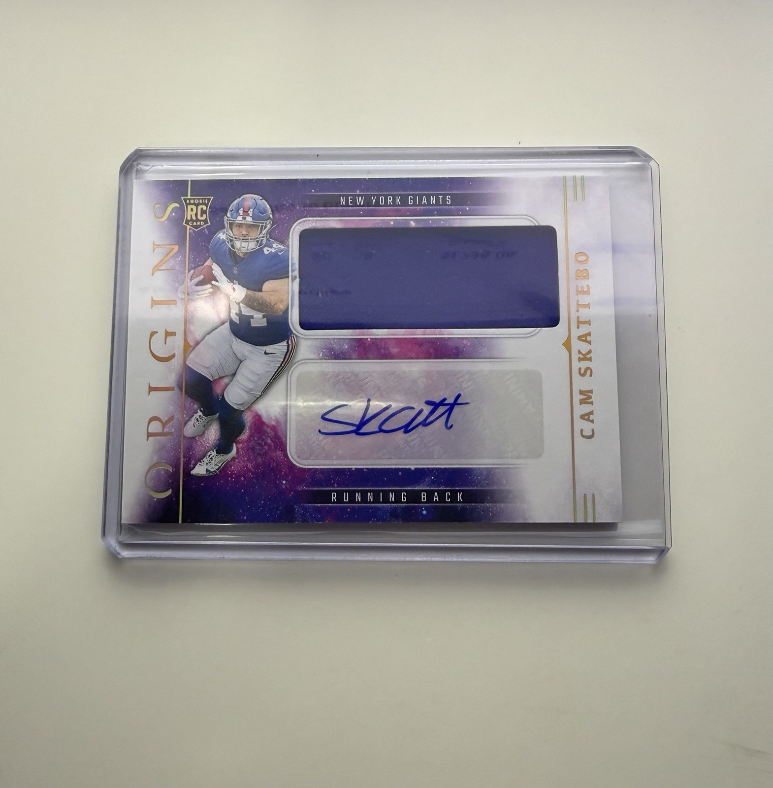 Cam Skattebo 2025 Panini Origins Rookie Patch Auto RPA #RJJ-CSO