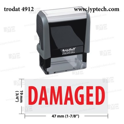 New Trodat 4912 Self Inking 3/4'' x 1-7/8'' (19 mm x 47 mm), Red Ink Color