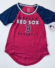 NWT MLB Genuine Merchandise Boston Red Sox Short Sleeve T-Shirt Girl's NEW