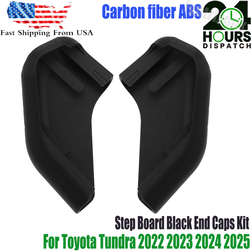 For 2022-2025 Toyota Tundra Step Board Black End Caps Kit 2023