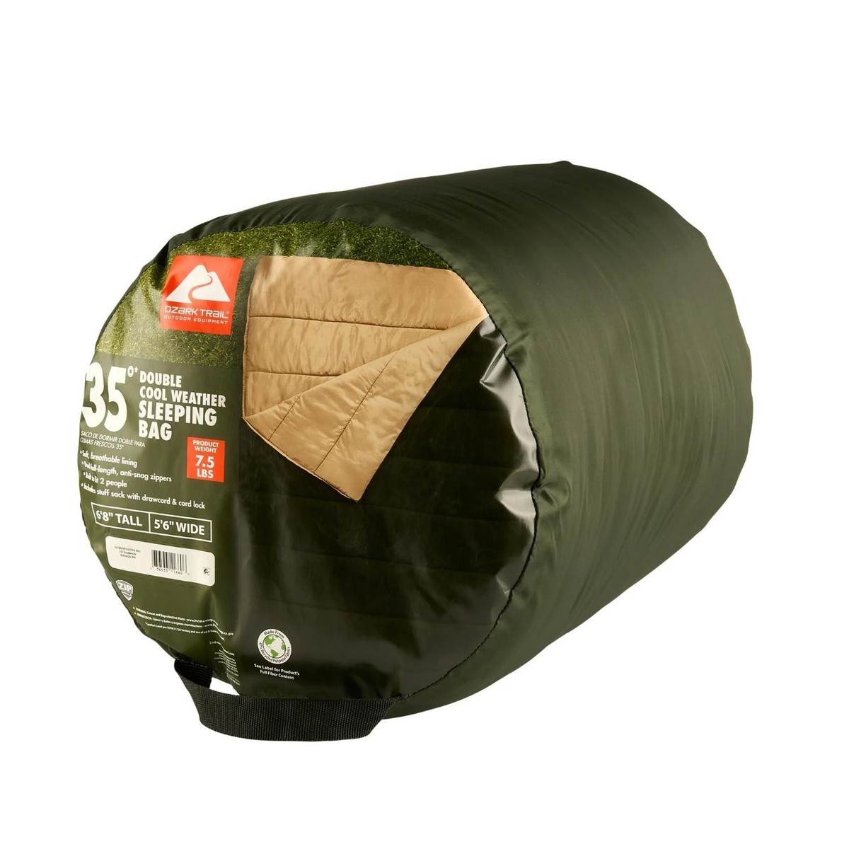 Ozark Trail 95944024-WM 35F Doublewide Sleeping Bag | eBay