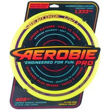 Aerobie Pro Ring 13 Inch Flying Disc Yellow Ultimate Distance Fun for All Ages