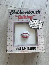 Vintage Blabber-Mouth "Talking" AM/FM Radio by Nasta 1986 Hong Kong RARE WORKS