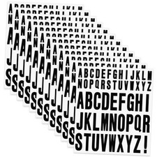 Letter Stickers 636 Pcs Alphabet Sticker,1 inch 2 inch Self Adhesive 12 Black