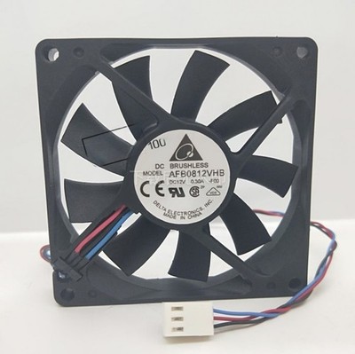AFB0812VHB-F00 DC12V 0.30A 8cm 8015 3-wire Speed-sensing Cooling Fan *cc