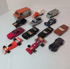 Vintage Toy Car Lot Of 13 Unbranded, Corgi, Yatming, Ertl, Zymex, Topper 70s-80s