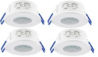 4 Decken-Einbau-Bewegungsmelder 360° Led Geeignet 8M Detektion IP65 Weiß 76X36Mm