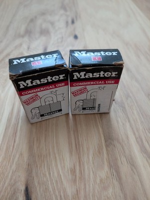 Lot of 2 Master Lock Maximum Security Commercial Steel Lock #1 NOS Made In USA