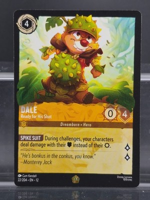 Disney Lorcana Dale - Ready for His Shot 22/204 Wilds Unknown Legendary