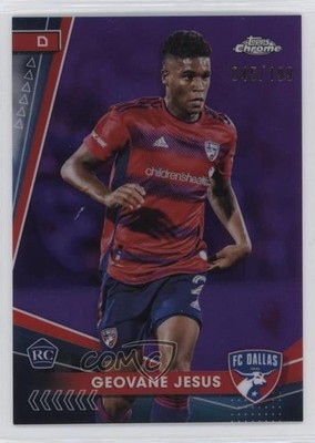 2024 Topps Chrome MLS Purple Refractor 45/199 Geovane Jesus #90 Rookie RC 0vl1