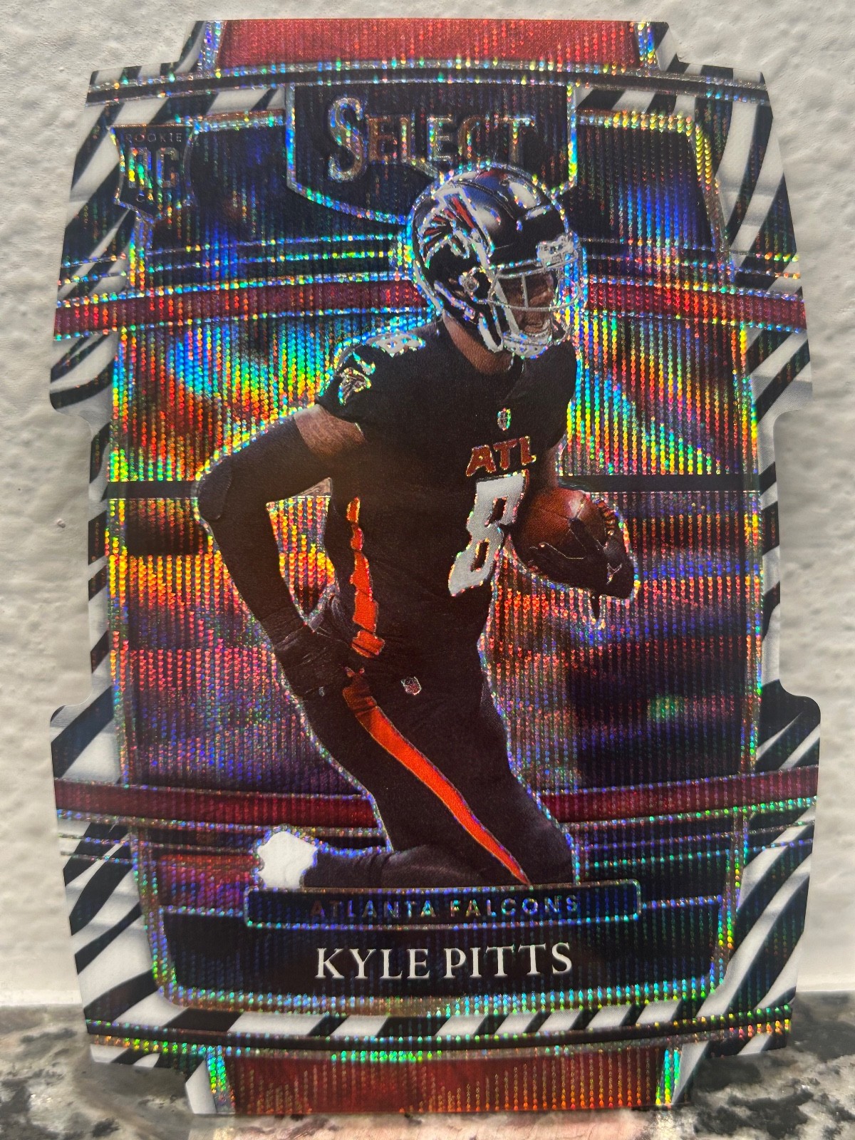 2021 Panini Select Kyle Pitts CONCOURSE ZEBRA PRIZM ROOKIE RC #46 SSP FALCONS