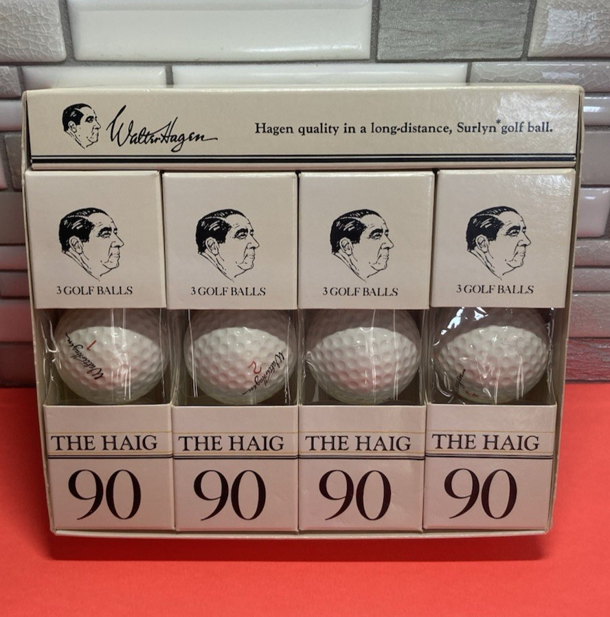 12 Walter Hagen "The Haig" Long Distance Surlyn Cover Golf Balls 1965