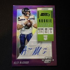 Alex McGough AU RC 2018 Panini Contenders Optic Purple # 193