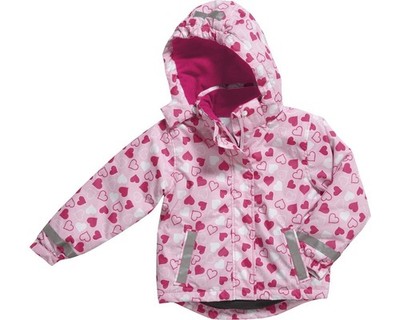 Playshoes Regenjacke rosa pink Herzen Gr 92 Innenfleece mit Kapuze 431230 Kinder