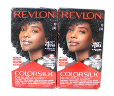 Revlon 695103 Colorsilk Number 10 Black Ammonia Free Keratin Permanent 2 Boxes