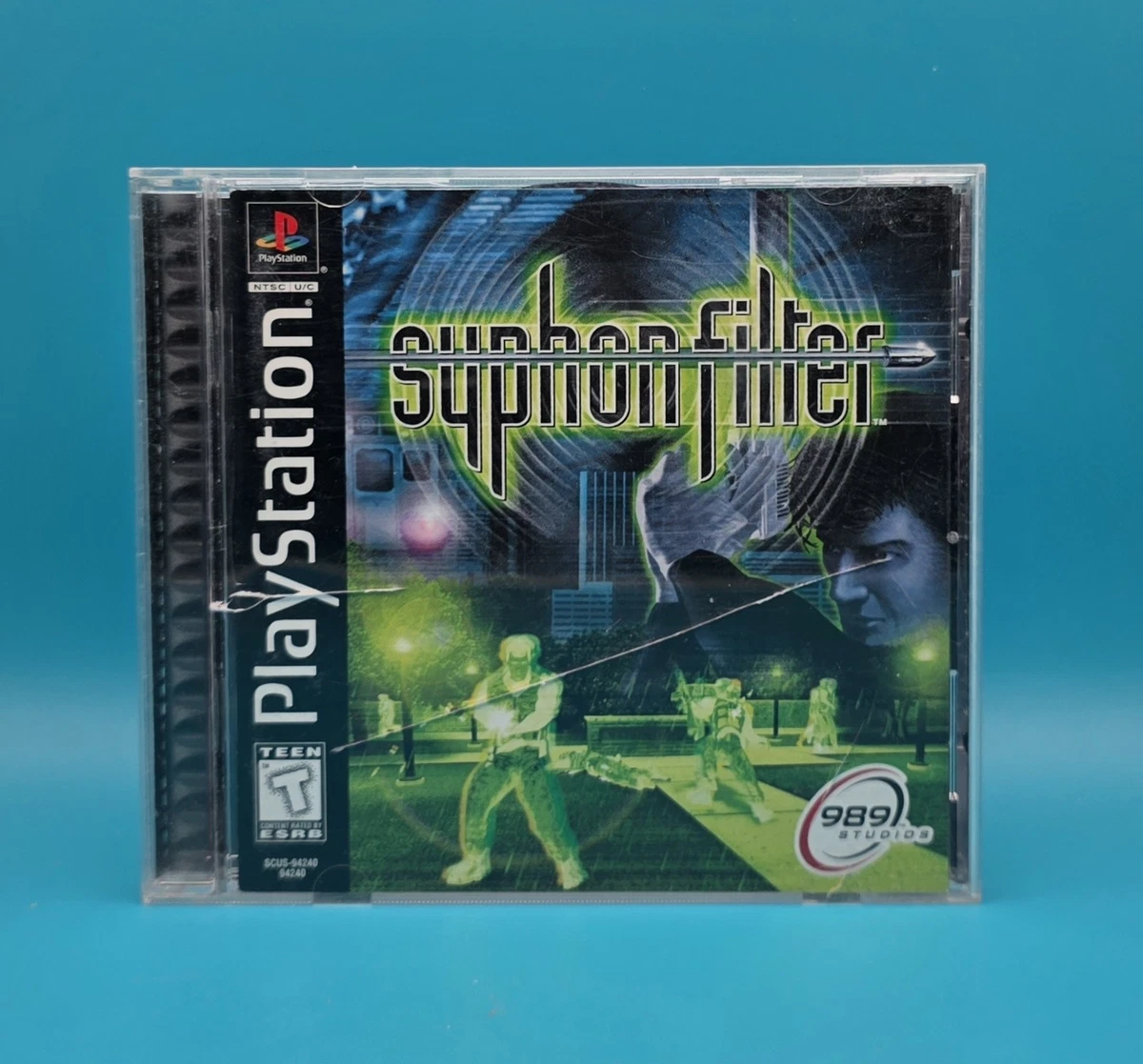 SYPHON FILTER 1 Black Label Small Box COMPLET SONY PS1 PAL FRANÇAIS CIB