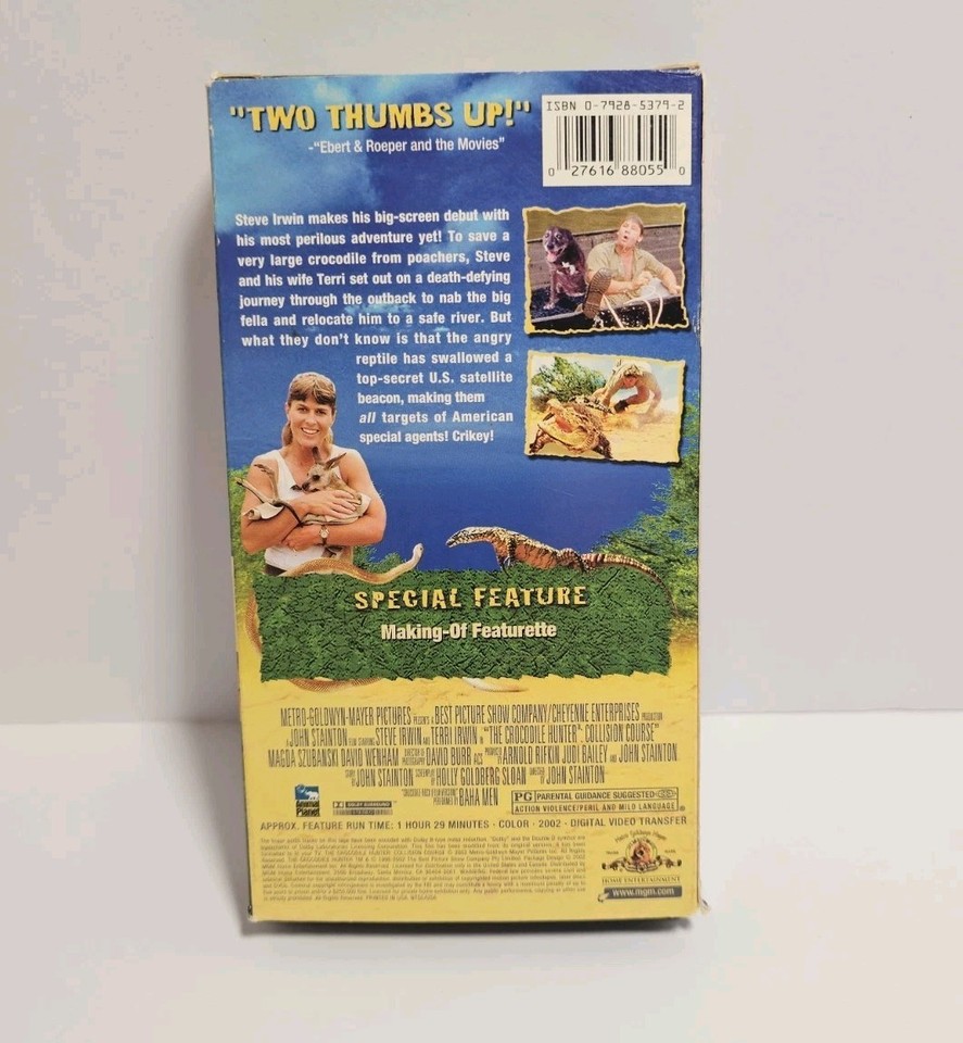 Steve Irwin: The Crocodile Hunter - Collision Course (VHS, 2002 ...