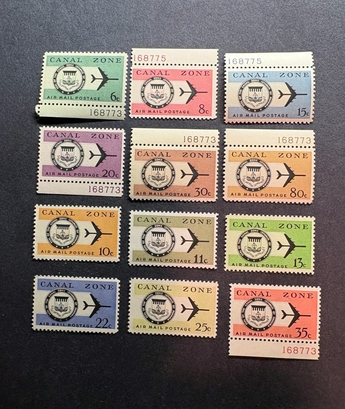 Canal Zone Scott #C42-C53 * Complete Set of 12 MNH Airmails