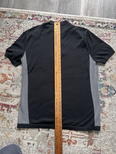 EFM Donrad Duncan No Tuck Short Sleeve Shirt Black White Hounds Tooth 1/4 Zip - Picture 7 of 8
