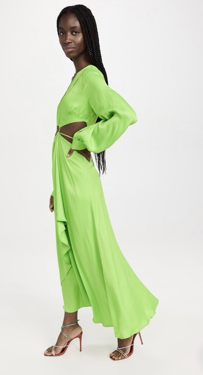 Farm Rio Cutout Maxi Dress - Green - Medium