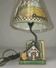 Vtg School House Lamp Matching Shade Bus Books New Open Box Working Nostalgic