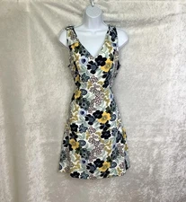 Ann Taylor Women’s Floral V-Neck Sleeveless Short Cocktail Dress Size 6