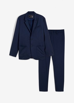 2-tlg Set Anzug Sakko und Hose Gr. 50 Dunkelblau Herrensakko Regular Fit Neu
