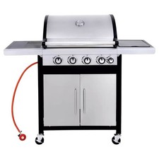 Home Deluxe 4 Burner Gas BBQ Grill Outdoor Garden Barbecue Stainless Steel