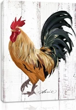 Rooster Kitchen Decor Wall art - Farmhouse Canvas Painting Picture Prints Artwor